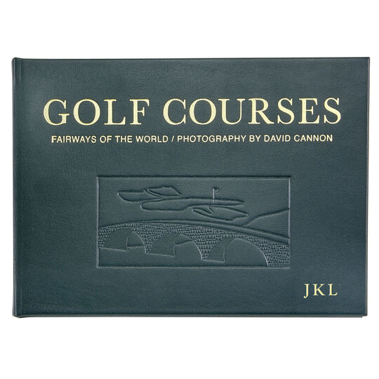 Golf Courses Fairways of the World Personalized Leather Book